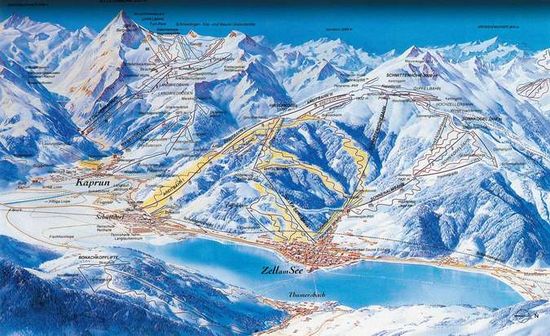 Карта горнолыжного курорта ЦЕЛЬ АМ ЗЕЕ Австрия