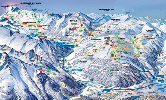 Карта горнолыжного курорта МАЙРХОФЕН Австрия