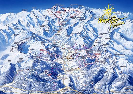 Карта горнолыжного курорта НОЙШТИФТ Австрия