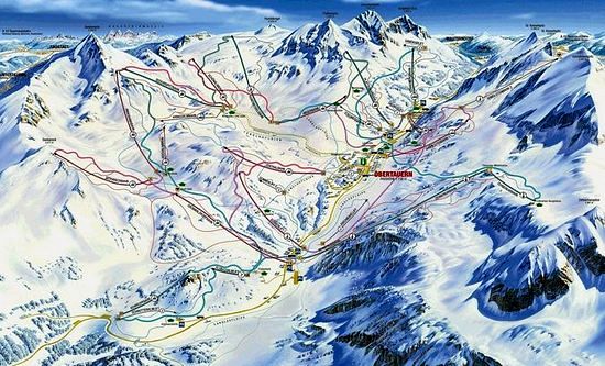 Карта горнолыжного курорта ОБЕРТАУЭРН Австрия