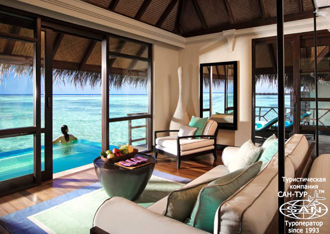 Отель Four Seasons Resort Maldives At Kuda Huraa 5* - Sunrise Water Bungalow With Pool