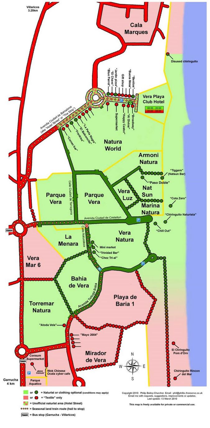 Карта Vera Playa Club 4* Испания