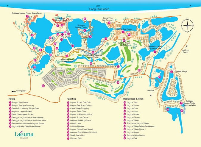Карта курорта Laguna Phuket